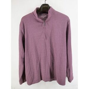 VINEYARD VINES Mens OTG Performance Houndstooth Size XL 1/4 Zip Bluffs‎ Red Golf